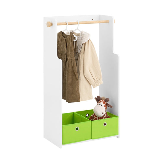 Kinder Kleiderschrank Grün Weiß