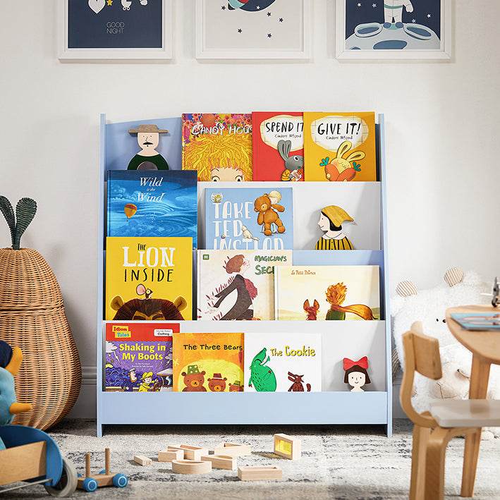 Kinder Bücherregal | Zeitungsständer | Büchergestell Hellblau - Palo24