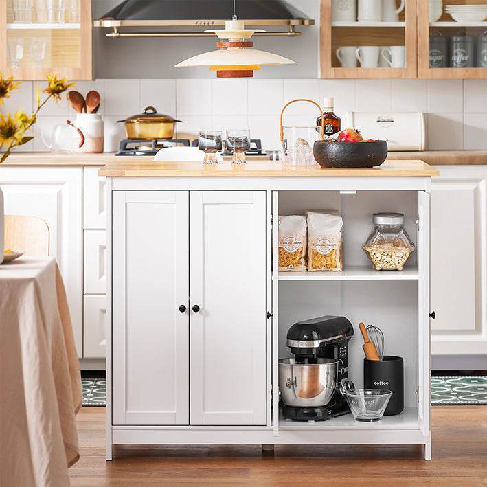 Kücheninsel mit erweiterbarer Arbeitsfläche | Küchenschrank | Sideboard - Palo24