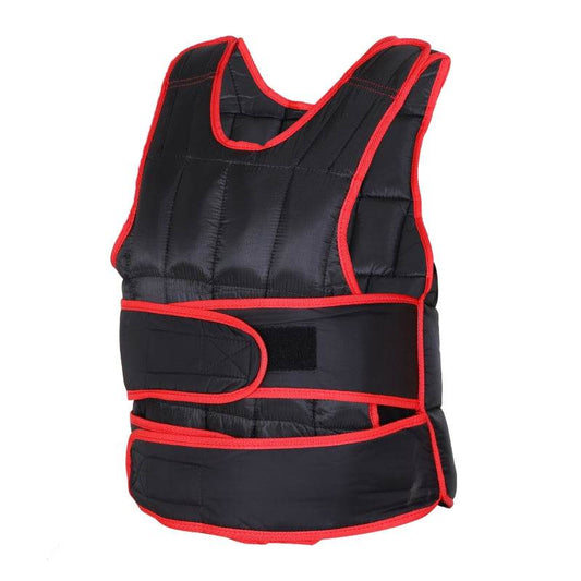 20 kg Trainingsweste einstellbare Gewichtsweste Schwarz+Rot - Palo24