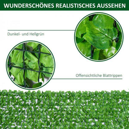 Sichtschutz Künstliche Hecke Wanddekoration 1.5x3m Hellgrün - Palo24
