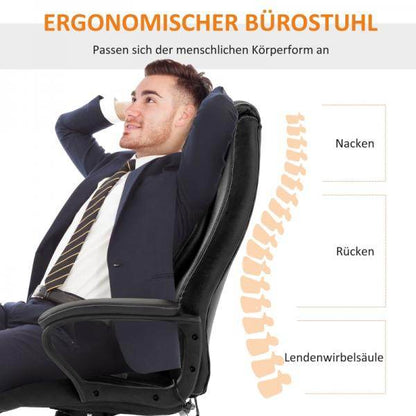 Massagebürostuhl Gamingstuhl 6 Vibrationspunkte schwarz - Palo24