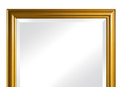 Wandspiegel Holzrahmen schlicht gold 80x180cm Spiegel mit Facettschliff - Palo24