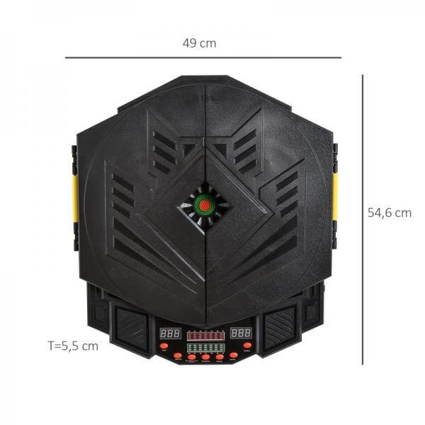 Elektronische Dartscheibe Dartboard Dart-set mit Tür LED Anzeige Soundeffekte - Palo24