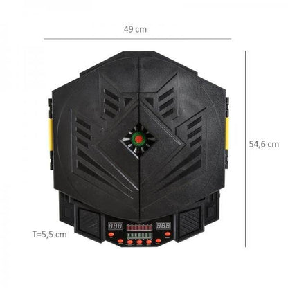 Elektronische Dartscheibe Dartboard Dart-set mit Tür LED Anzeige Soundeffekte - Palo24