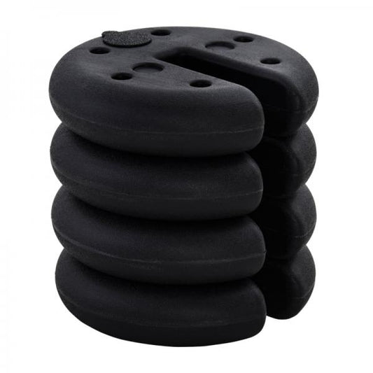 4 tlg. Pavillon Standfuss Gewicht Partyzelt Pavillongewicht befüllbar bis 5 kg HDPE-Kunststoff Schwarz Ø25 x 6 cm - Palo24