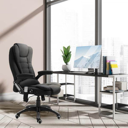Massagesessel Chefsessel mit Massagefunktion Bürostuhl schwarz - Palo24