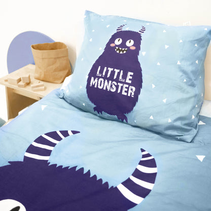 Bettbezug Little Monster blau 155 x 220 cm - Palo24
