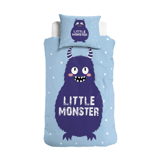 Bettbezug Little Monster blau 135 x 200 cm - Palo24
