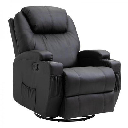 Massagesessel Elektrisch Massagefunktion 5 Massage-Modi Liegefunktion Schwarz - Palo24