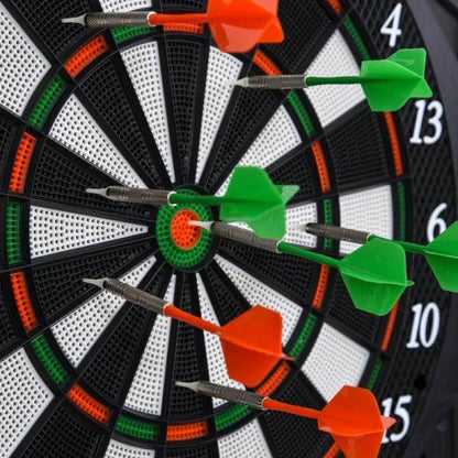 Elektronische Dartscheibe Dartboard Dart-set mit Tür LED Anzeige Soundeffekte - Palo24