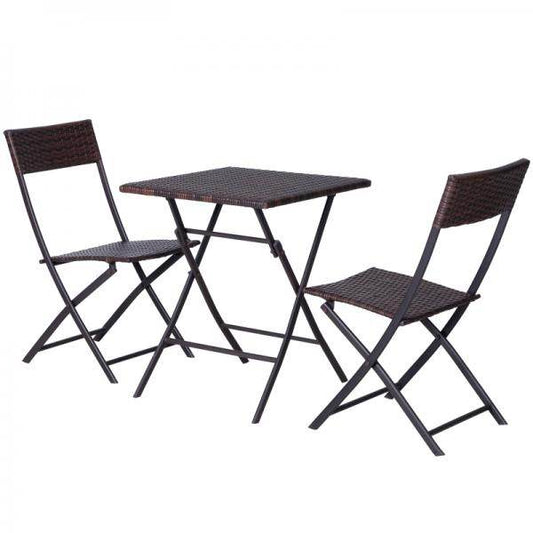 Bistroset Polyrattan 3 tlg. Sitzgarnitur Balkonset - Palo24