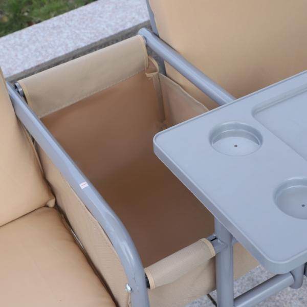 Hollywoodschaukel Gartenschaukel mit Sonnendach 2-Sitzer Beige - Palo24