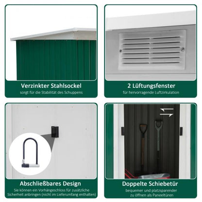 Gerätehaus Gartenhaus Geräteschuppen Dunkelgrün - Palo24