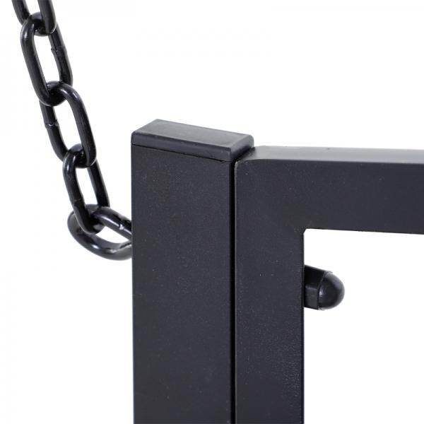 Hängebank 2-Sitzer Gartenschaukel Schaukelbank Schwebebank mit Ketten Metall Schwarz - Palo24