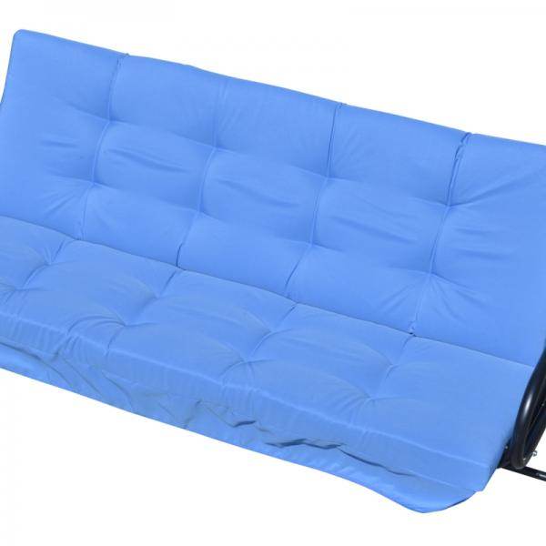 Auflagen-Set für Hollywoodschaukel 170 cm Stuhlkissen Blau - Palo24