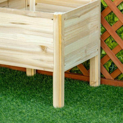 Hochbeet 3 Etagen Pflanzkübel Pflanzkasten aus Holz für Garten Balkon Natur 125 x 45 x 108 cm - Palo24