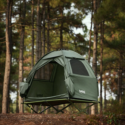 3in1-Zelt Campingzelt Einzelzelt Grün