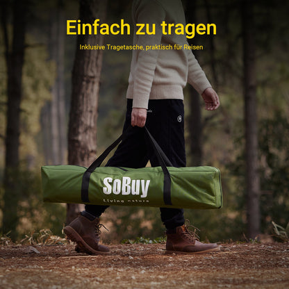 3in1-Zelt Campingzelt Einzelzelt Grün