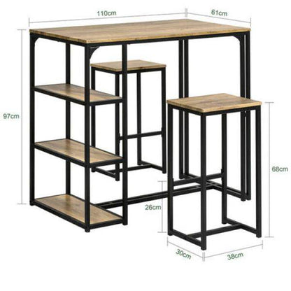 Bartisch Mit 2 Stühlen | Bartisch Set | 3-Teilig - Palo24