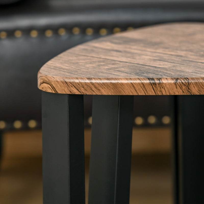 Satztisch 3er Set Natur+Schwarz - Palo24