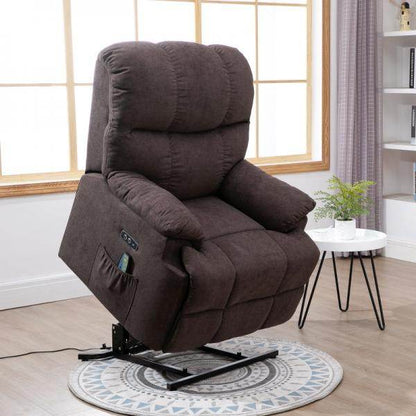 Massagesessel mit Wärmefunktion USB-Anschluss Braun - Palo24
