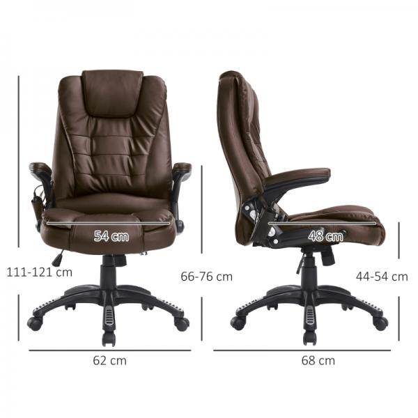 Massage-Chefsessel mit Wärmefunktion Gaming braun - Palo24