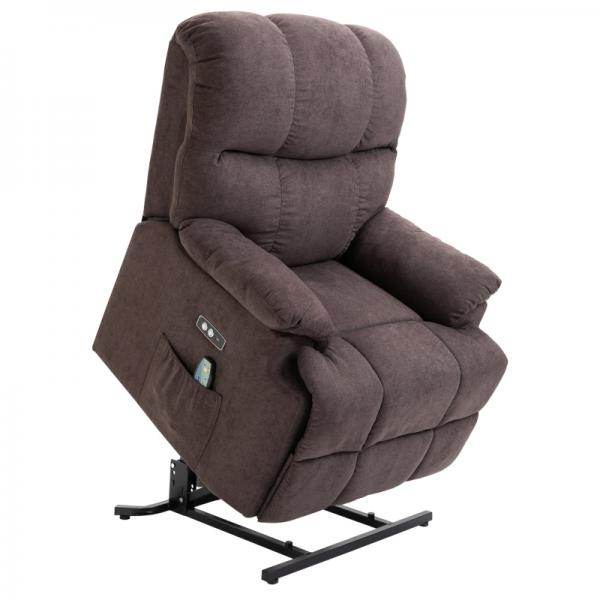Massagesessel mit Wärmefunktion USB-Anschluss Braun - Palo24
