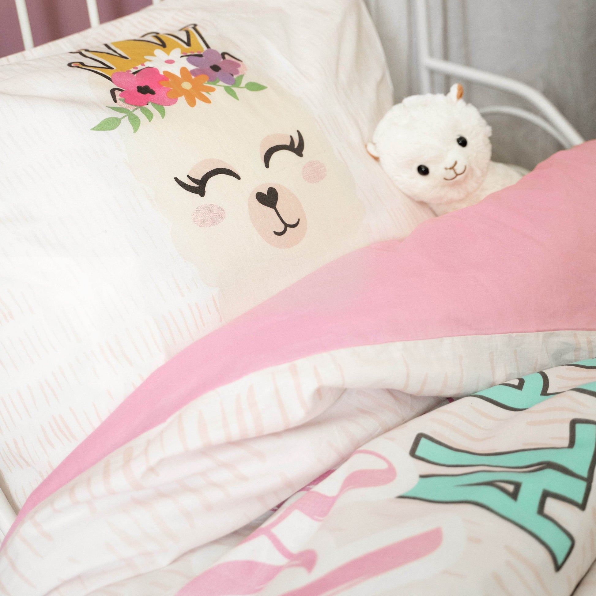 Bettbezug Princess Al Paca rosa 140 x 220 cm - Palo24