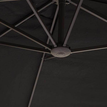 Sonnenschirm Doppelsonnenschirm Terrassenschirm mit Handkurbel Schwarz Oval - Palo24