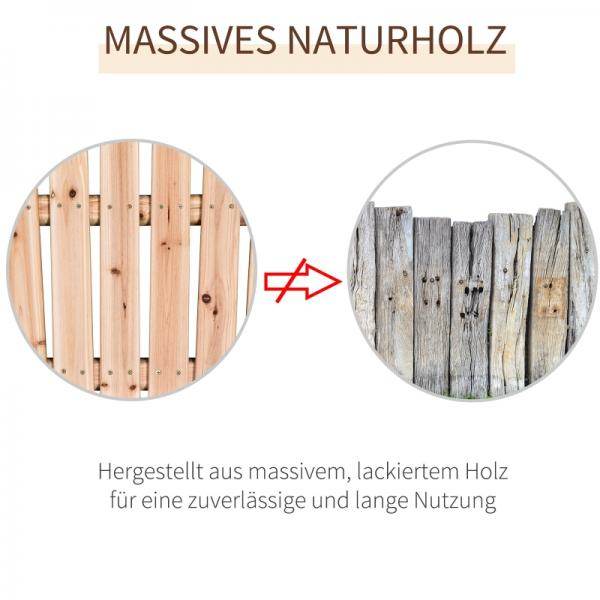 Hollywoodschaukel Gartenschaukel 2-Sitzer Massivholz Natur - Palo24