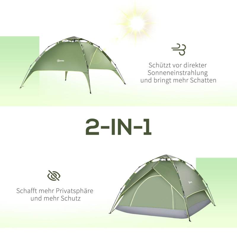 Doppelzelt Campingzelt 2 Türen wasserdicht Tragetasche - Palo24