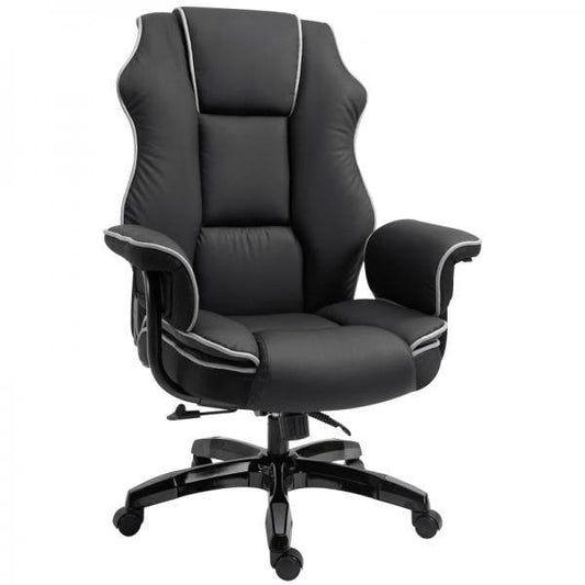 Ergonomischer Bürostuhl Höhenverstellbarer Stuhl mit Wippfunktion Schwarz - Palo24