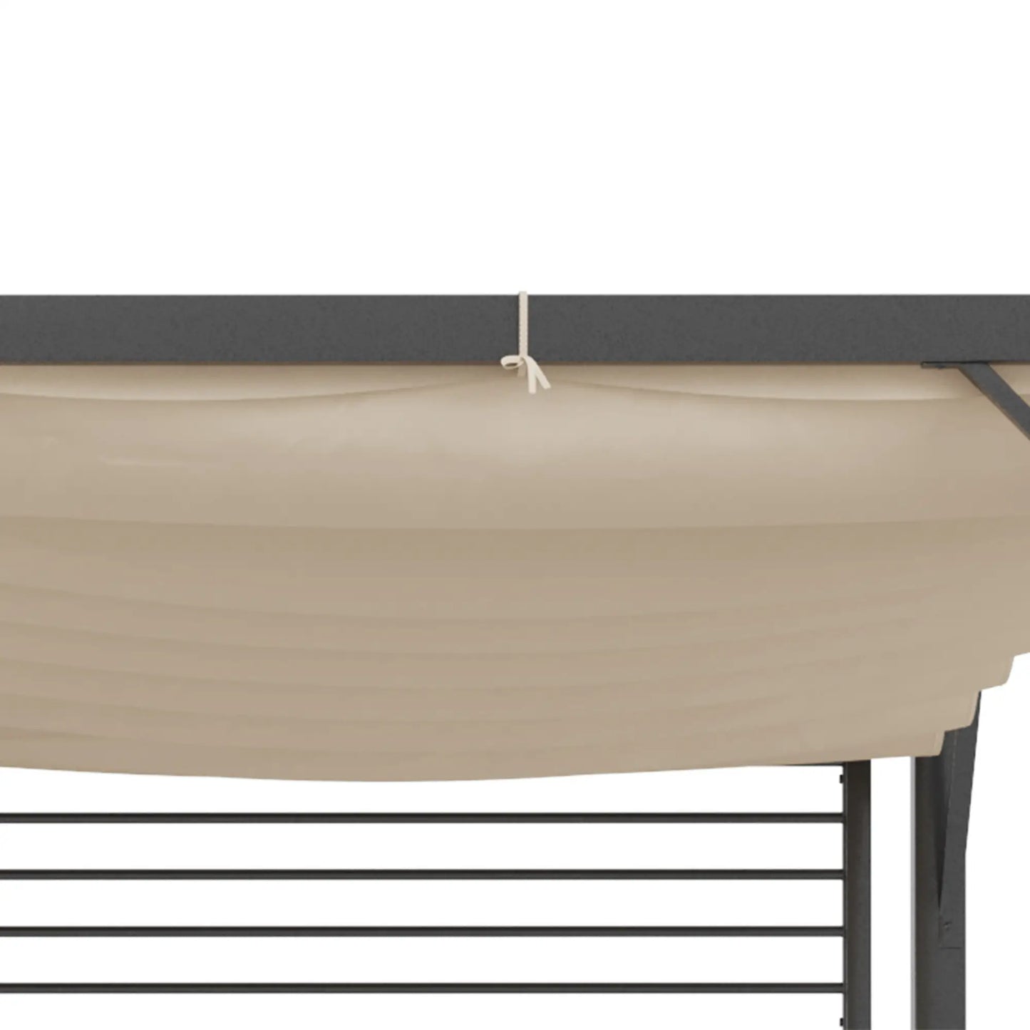 Pavillon Pergola Partyzelt Überdachung Einstellbares Stoffdach Polyester Beige