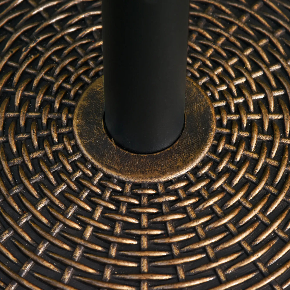 Sonnenschirmständer Schirmhalter 25 kg Rattanoptik Antik Bronze