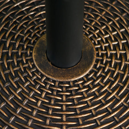 Sonnenschirmständer Schirmhalter 25 kg Rattanoptik Antik Bronze