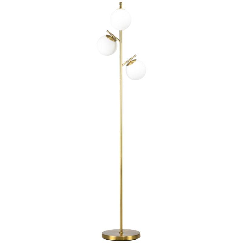 Stehleuchte 3 Lampenschirmen Gold - Palo24