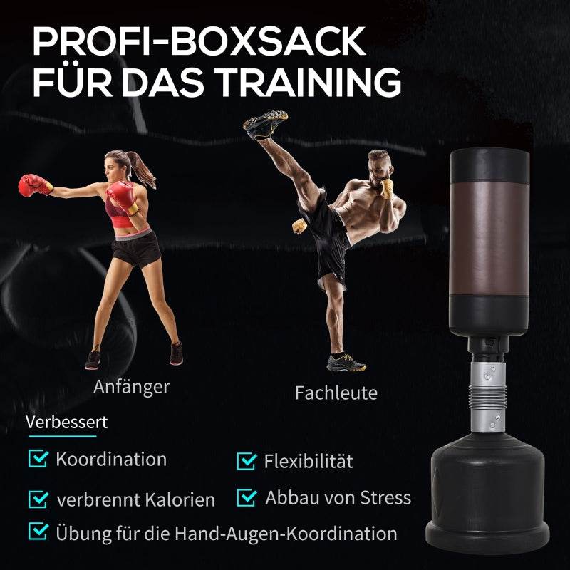 Standboxsack | Veganleder, Kunststoff | 160–185 cm | Schwarz, Rot - Palo24