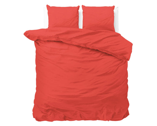 Bettbezug Satin Point Rot 240 x 220 cm - Palo24