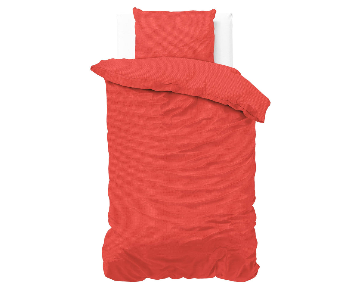 Bettbezug Satin Point Rot 140 x 220 cm - Palo24