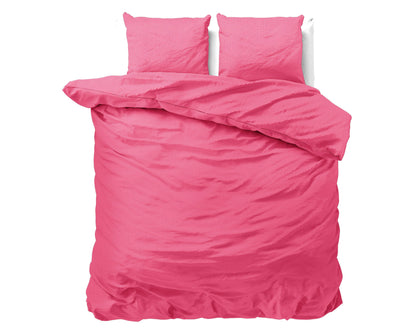 Bettbezug Satin Point rosa 140 x 220 cm - Palo24