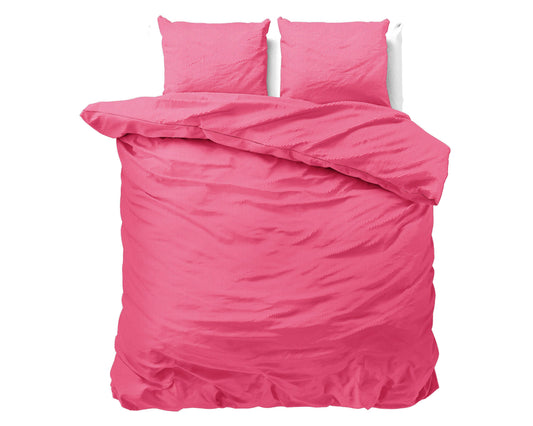 Bettbezug Satin Point rosa 140 x 220 cm - Palo24