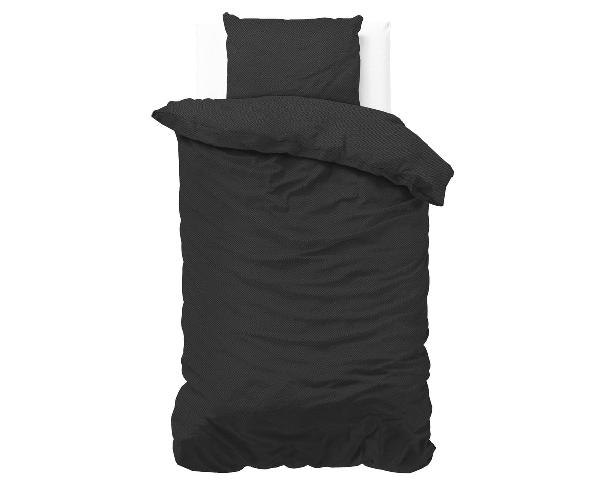 Bettbezug Satin Point Schwarz 140 x 220 cm - Palo24