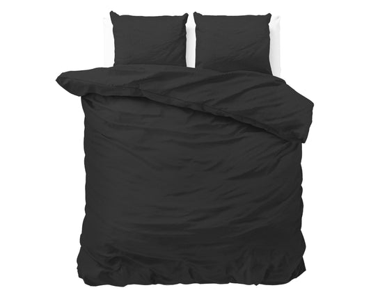 Bettbezug Satin Point Schwarz 240 x 220 cm - Palo24
