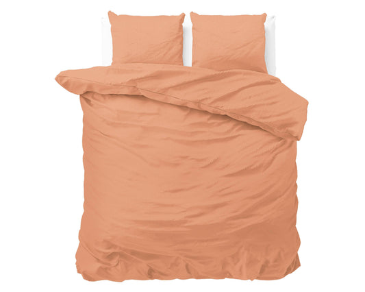 Bettbezug Satin Point Pastel Orange 200 x 220 cm - Palo24