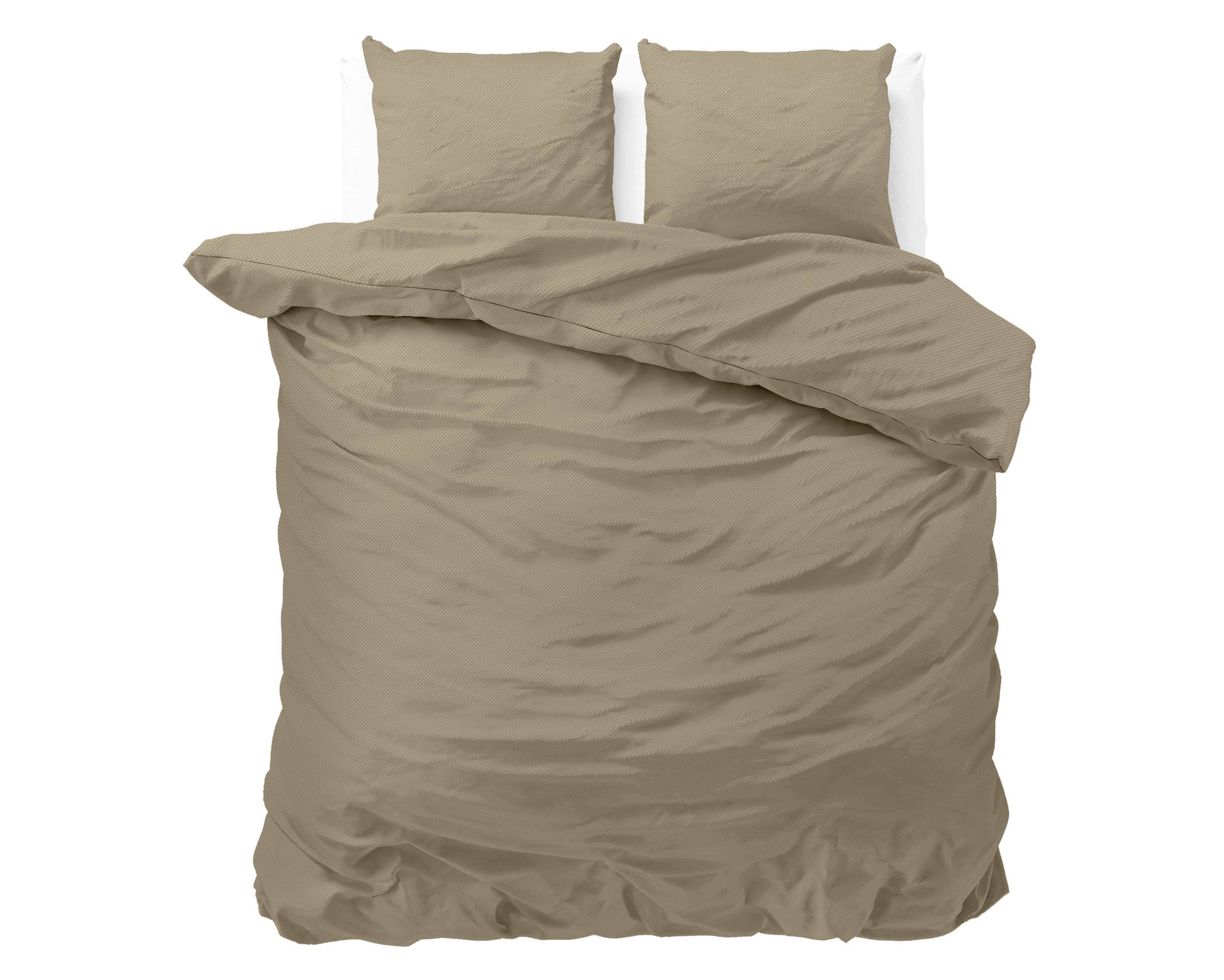 Bettbezug Satin Point Taupe 200 x 220 cm - Palo24