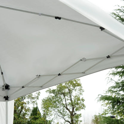 Outsunny® Padiglione pieghevole 3x3m Padiglione Tenda pieghevole Tenda per feste Tenda da giardino Popup Bianco