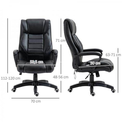 Massagebürostuhl Gamingstuhl 6 Vibrationspunkte schwarz - Palo24