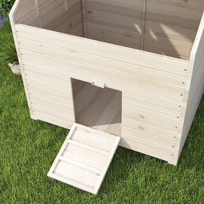 Pollaio per anatre in legno massello 100 cm x 82,5 cm x 91 cm