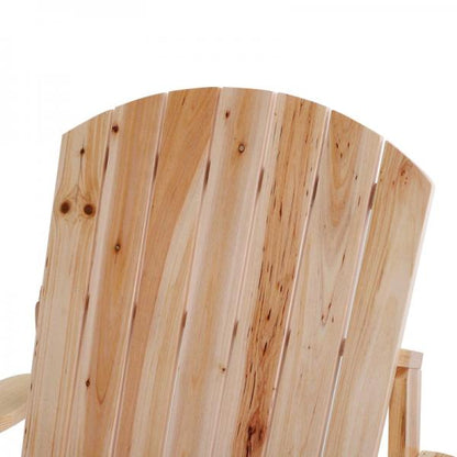 Adirondack-Gartenstuhl mit Becherhalter Gartenliege Balkonstuhl Massivholz Natur - Palo24